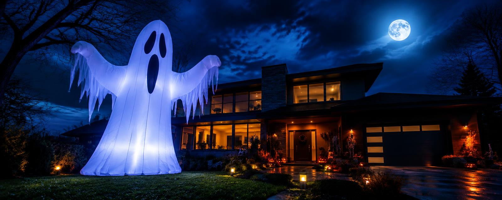 Halloween Inflatable Decoration styled in a Halloween setting