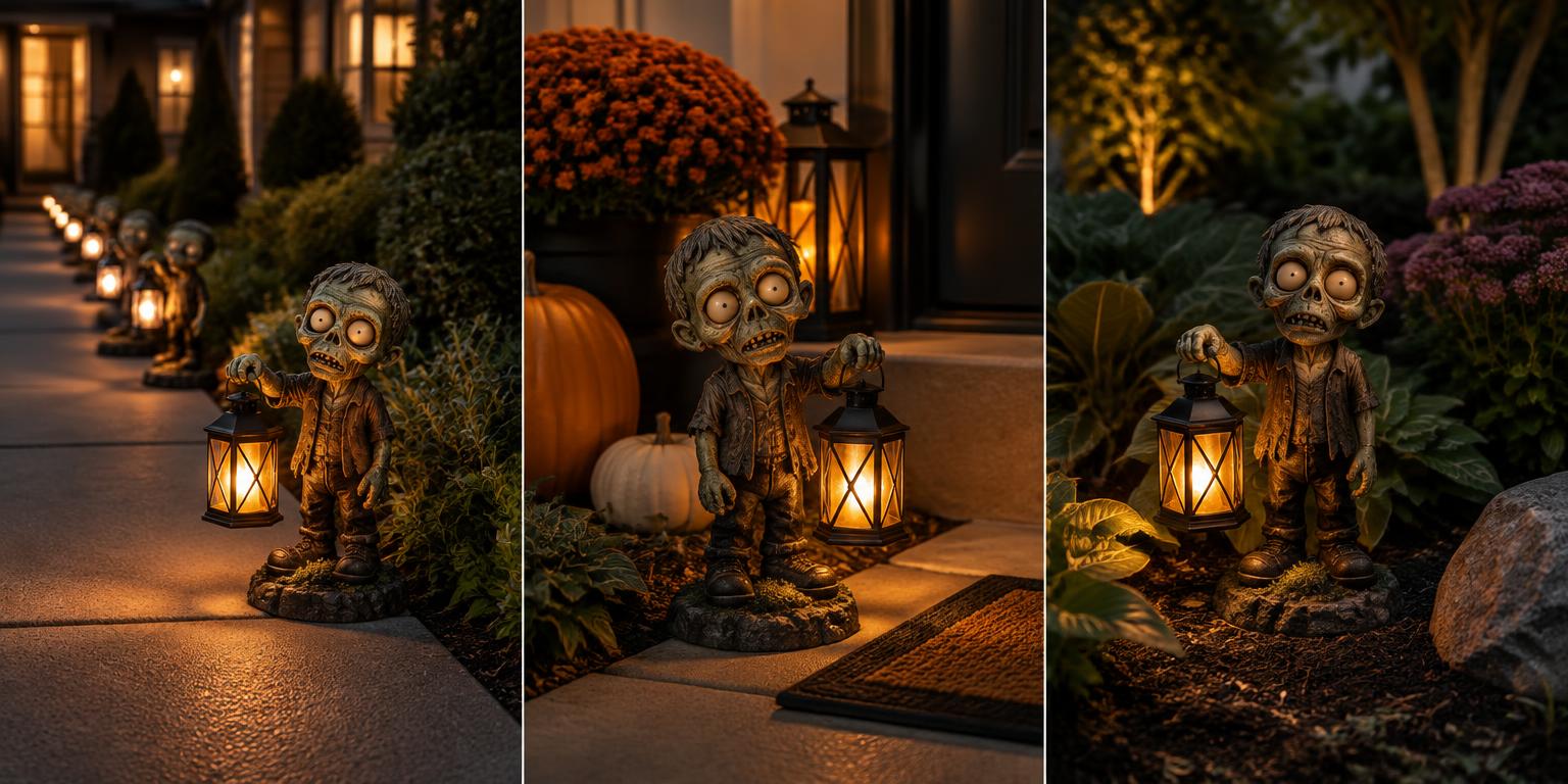 Ghoul Glow Halloween Lantern used as walkway guide